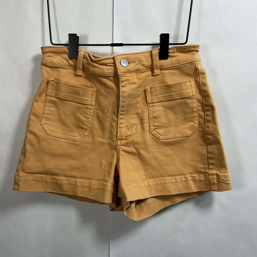 Everlane Apricot Patch Pocket Stretch Cotton Denim Shorts